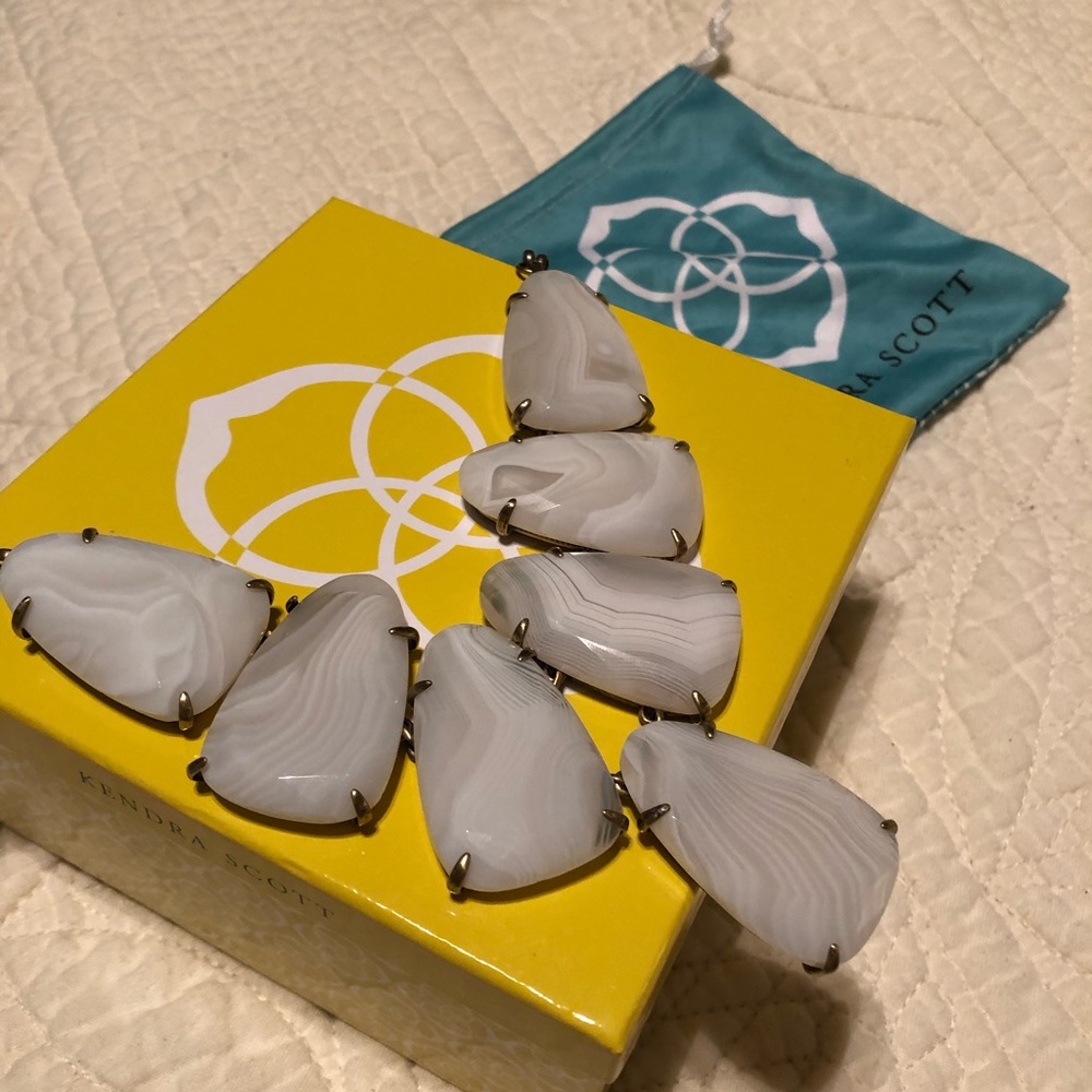 Kendra Scott White Quartz Harlow Necklace